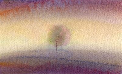 木の水彩画 「虚空」　watercolour by Osamu Murata 村田收