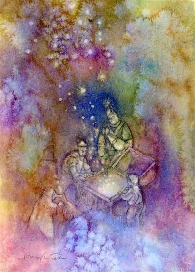 ファンタジー水彩画　「秘密の箱」 watercolour by Osamu Murata 村田收