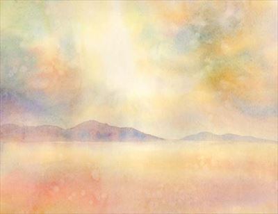 海の水彩画　瀬戸内海 watercolour by Osamu Murata 村田收